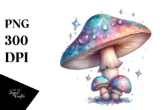 Autumn Mystical Celestial Mushroom PNG Product Image 1