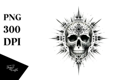 Simple Watercolor Skull, Transparent PNG Product Image 1