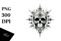 Simple Watercolor Skull, Transparent PNG Product Image 1
