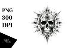 Simple Watercolor Skull, Transparent PNG Product Image 3