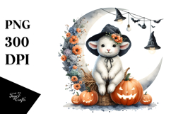 Sitting Lamb on Half Moon PNG Product Image 1