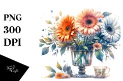 Artistic Gerbera Watercolor | Sublimation Clipart Product Image 3