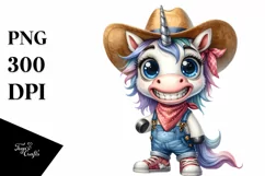 Expressive Unicorn with Hat and Large Shoes Clipart Product Image 1