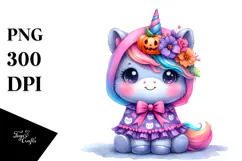 Baby Unicorn Halloween PNG Product Image 1