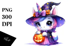 Baby Unicorn Halloween PNG Product Image 1