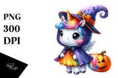 Baby Unicorn Halloween PNG Product Image 1