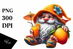 Detailed Digital Gnome with Beach Wear Clipart Product Image 3