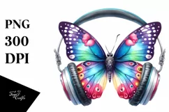 Colorful Butterfly Music | Sublimation | Clipart Product Image 3