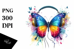 Colorful Butterfly Music | Sublimation | Clipart Product Image 3