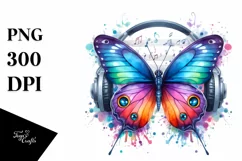 Colorful Butterfly Music | Sublimation | Clipart Product Image 3