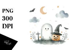 Cute Tombstone Halloween PNG Product Image 1