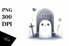 Cute Tombstone Haloween PNG Product Image 3