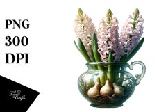 Artistic Hyacinth Watercolor | Sublimation Clipart Product Image 1