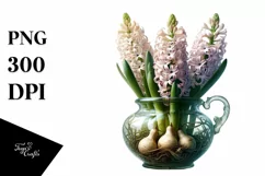 Artistic Hyacinth Watercolor | Sublimation Clipart Product Image 1