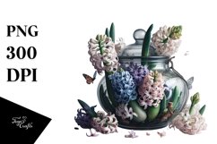 Artistic Hyacinth Watercolor | Sublimation Clipart Product Image 1