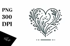 Lineart Heart, Transparent PNG Product Image 1