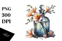 Abstract Bottle with Freesia Clipart Product Image 3