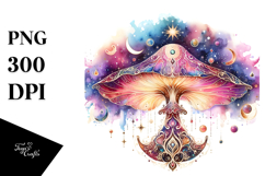 Magical Celestial Mushroom Tarot, SPLASH PNG Product Image 1