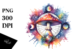 splashy,centered Mystical Mushroom Tarot PNG Product Image 1