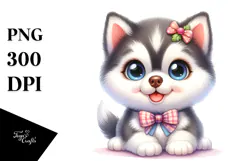 Baby Siberian Husky, PNG Product Image 1