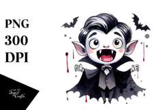 Dark Female Vampire in Action, PNG Product Image 1