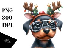 Enthusiastic Doberman Pinscher PNG Product Image 1