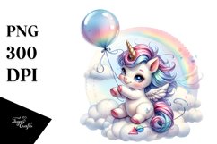 Baby Unicorn Sublimation Clipart Product Image 3