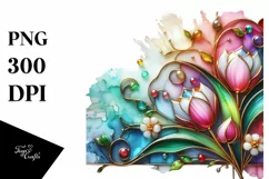 Watercolor Luxury Flower Splash Clipart Product Image 1