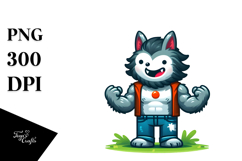 Funny Werewolf, Quirky PNG Product Image 1