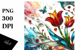 Watercolor Luxury Flower Splash Clipart Product Image 1