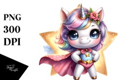 Cute Baby Unicorn Posing as Hero from Shimmering Star | Product Image 3