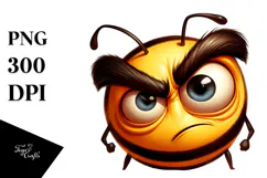 Humorous Cartoon Bee, Transparent PNG Product Image 1