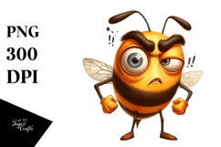 Humorous Cartoon Bee, Transparent PNG Product Image 1