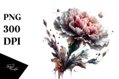 Abstract Shiny Carnation Metallic | Sublimation Clipart Product Image 1