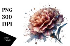 Abstract Shiny Carnation Metallic | Sublimation Clipart Product Image 1