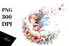 Colorful Wind Fairy Watercolor | Sublimation Clipart Product Image 1