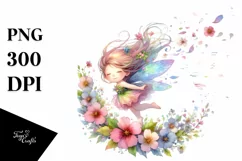 Colorful Wind Fairy Watercolor | Sublimation Clipart Product Image 1