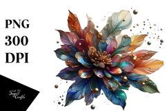 Shiny Zinnia Watercolor | Sublimation Clipart Product Image 1