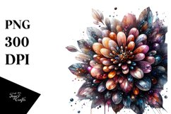 Shiny Zinnia Watercolor | Sublimation Clipart Product Image 3