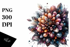 Shiny Zinnia Watercolor | Sublimation Clipart Product Image 3