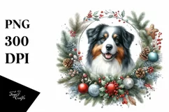 Watercolor Christmas Dog PNG Product Image 3