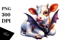 colorful Baby Cow with Bat Product Image 1