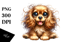 Cute Cocker Spaniel with Big Eyes PNG Product Image 1