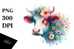 Flowers Half Cow Clipart Product Image 3