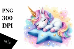 Colorful Baby Unicorn PNG Product Image 3
