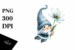 Colorful Small Baby Gnome Floating in Air | Sublimation Product Image 3