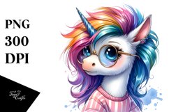 Baby Unicorn with Cool Haircut PNG Product Image 3