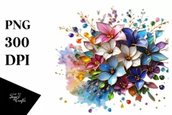 Watercolor Luxury Flower Splash Clipart Product Image 3