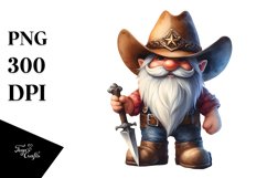 Washed Vibrant Cowboy Gnome PNG Product Image 3