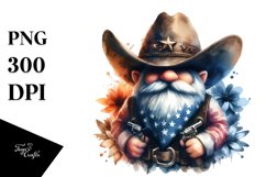 Washed Vibrant Cowboy Gnome PNG Product Image 3